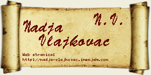 Nadja Vlajkovac vizit kartica